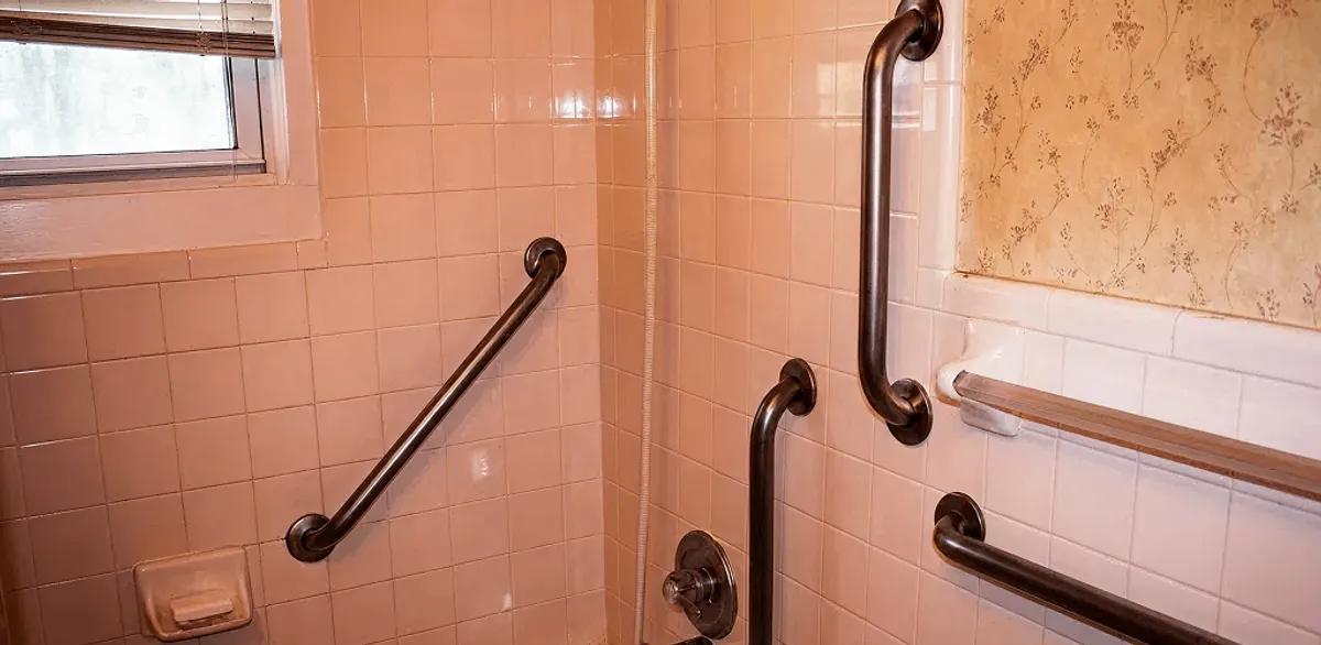 Shower grab bar installation for bathroom safety and accessibility in Santa Ana, CA