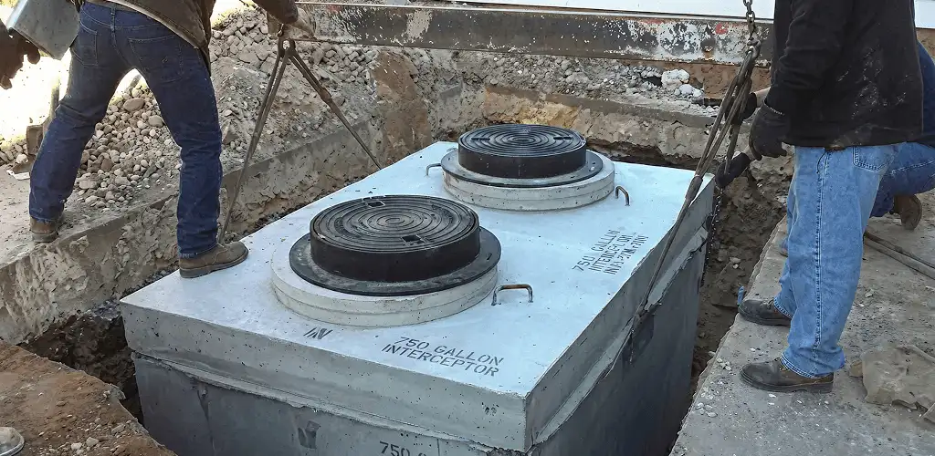 Grease trap installation for a commercial property drainage system in Santa Ana, CA