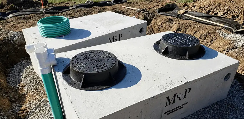 Grease trap installation unit set in place for drainage protection in Santa Ana, CA
