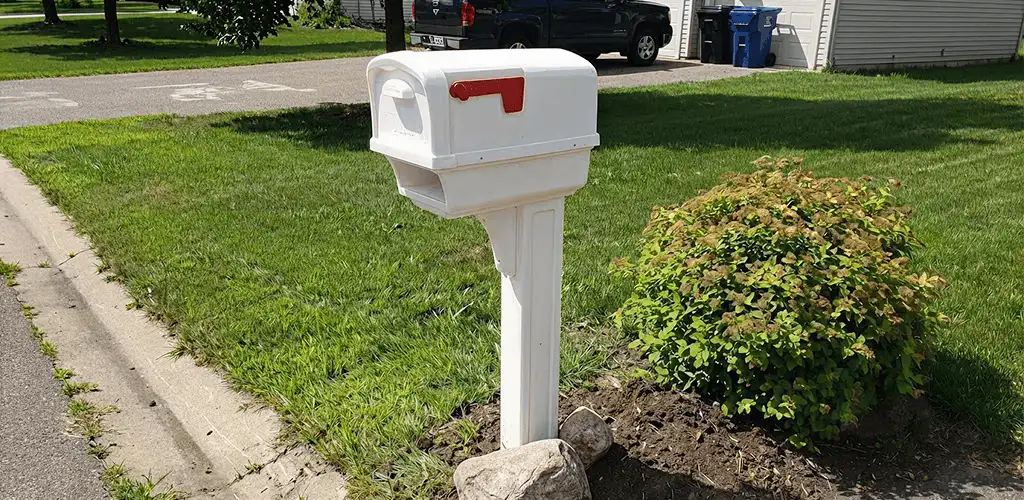 Mailbox installation for a residential curbside mailbox in Santa Ana, CA